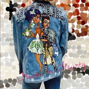 Hand painted denim jacket